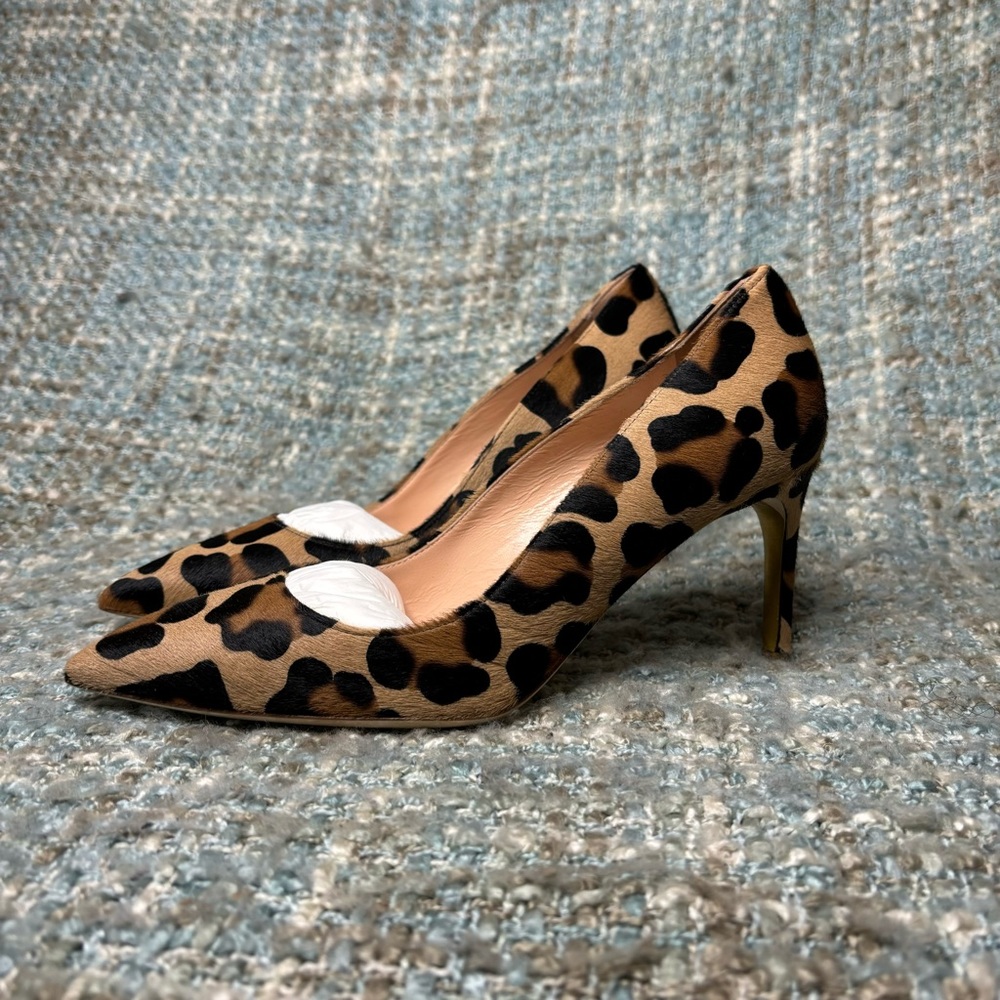 Rupert Sanderson New Nada Leather Stiletto Heels in Leopard Pony - Picture 2 of 10